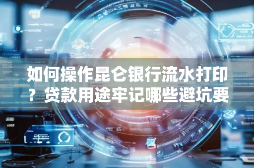 如何操作昆仑银行流水打印?贷款用途牢记哪些避坑要点?