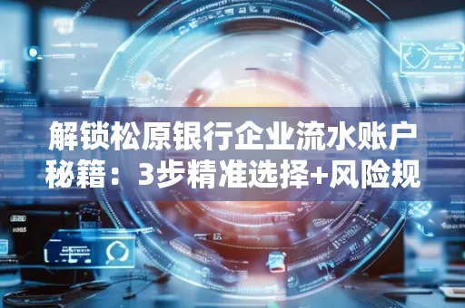 解锁松原银行企业流水账户秘籍：3步精准选择+风险规避全攻略