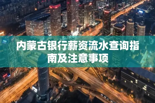 内蒙古银行薪资流水查询指南及注意事项