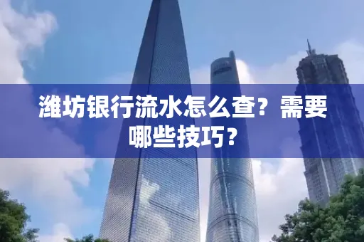 潍坊银行流水怎么查?需要哪些技巧? 潍坊银行流水怎么查?需要哪些技巧?