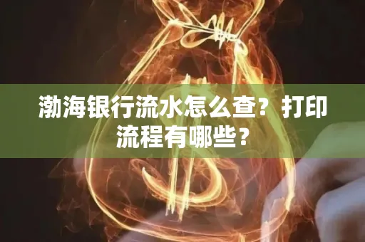 渤海银行流水怎么查?打印流程有哪些?