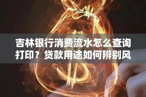 吉林银行消费流水怎么查询打印?贷款用途如何辨别风险?