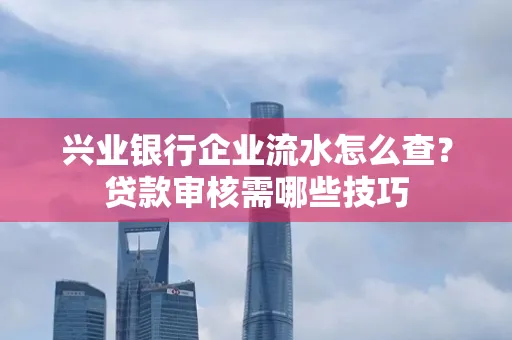 兴业银行企业流水怎么查?贷款审核需哪些技巧