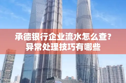 承德银行企业流水怎么查?异常处理技巧有哪些