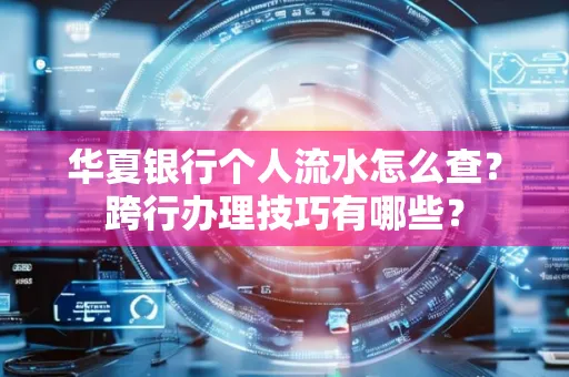 华夏银行个人流水怎么查?跨行办理技巧有哪些?