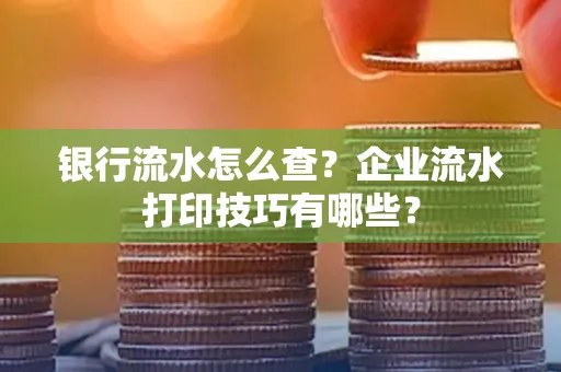 银行流水怎么查?企业流水打印技巧有哪些?