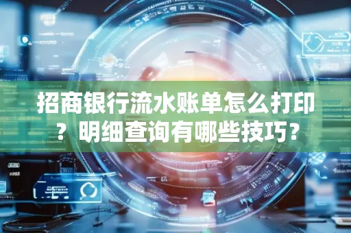 招商银行流水账单怎么打印?明细查询有哪些技巧?