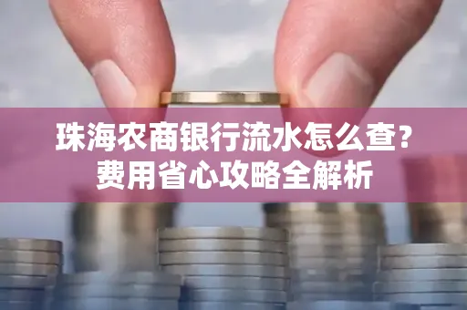 珠海农商银行流水怎么查?费用省心攻略全解析