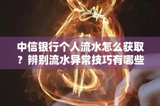 中信银行个人流水怎么获取?辨别流水异常技巧有哪些?