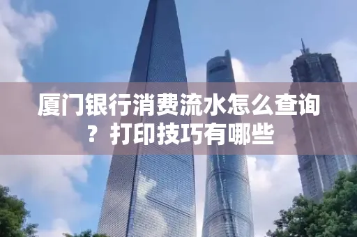 厦门银行消费流水怎么查询?打印技巧有哪些