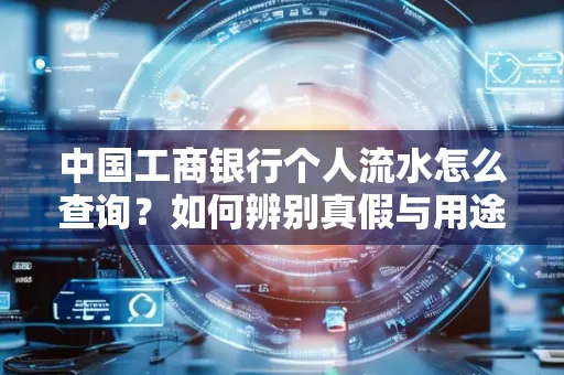 中国工商银行个人流水怎么查询?如何辨别真假与用途?