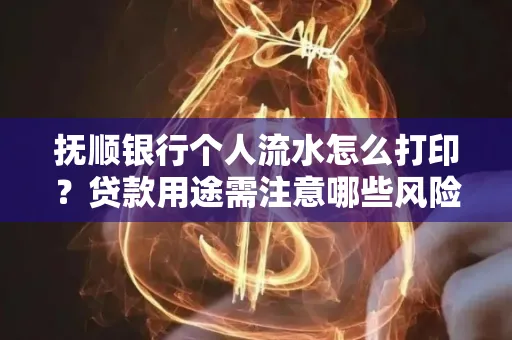抚顺银行个人流水怎么打印？贷款用途需注意哪些风险？