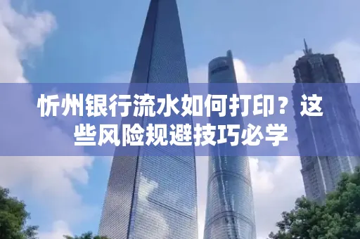 忻州银行流水如何打印?这些风险规避技巧必学