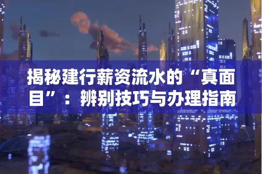 揭秘建行薪资流水的“真面目”:辨别技巧与办理指南大公开