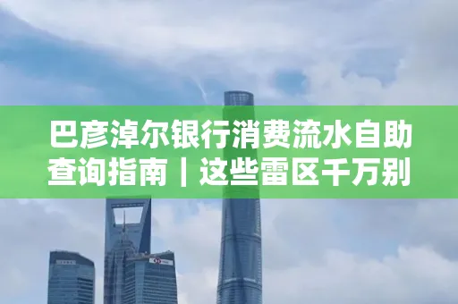 巴彦淖尔银行消费流水自助查询指南｜这些雷区千万别踩